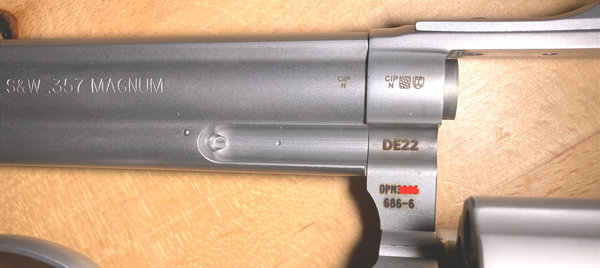 Smith & Wesson Revolver, Kal. .357 Mag, Lauf 6", Mod. 686 Target Champion