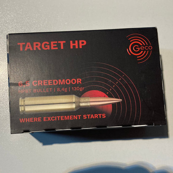 GECO Target HP 6,5 Creedmoor 8,4 g / 130 grs, 50 Stück *Blei*