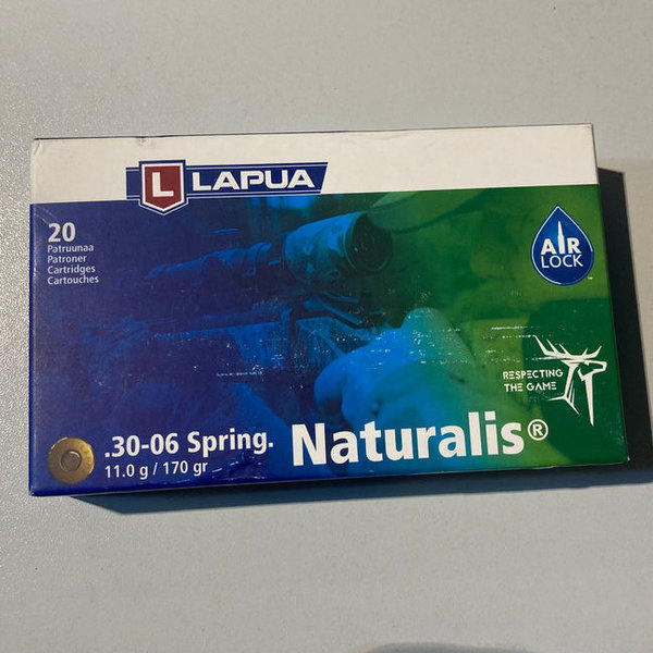 Lapua Naturalis .30-06Sprg 11 g / 170 grs, 20 Stück *Bleifrei*